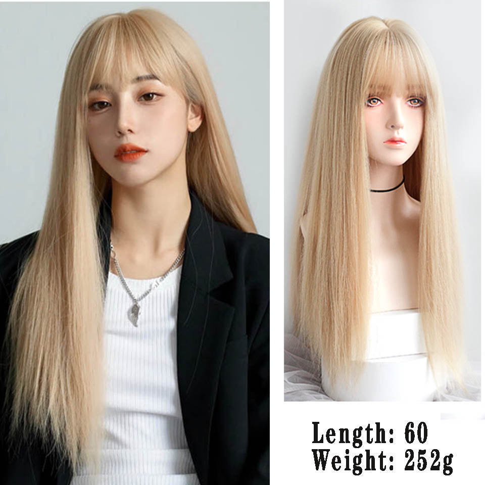 Kawaii Fashion Long Straight Wig Bangs