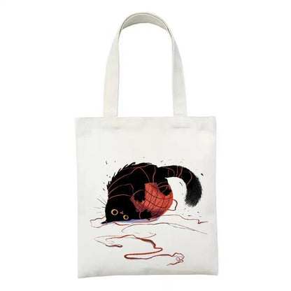 Cute Action Cat Tote Bag - Meowhiskers