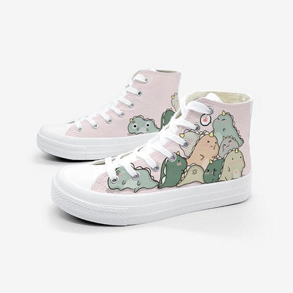 Kawaii Cartoon Dinosaur Friends Sneakers