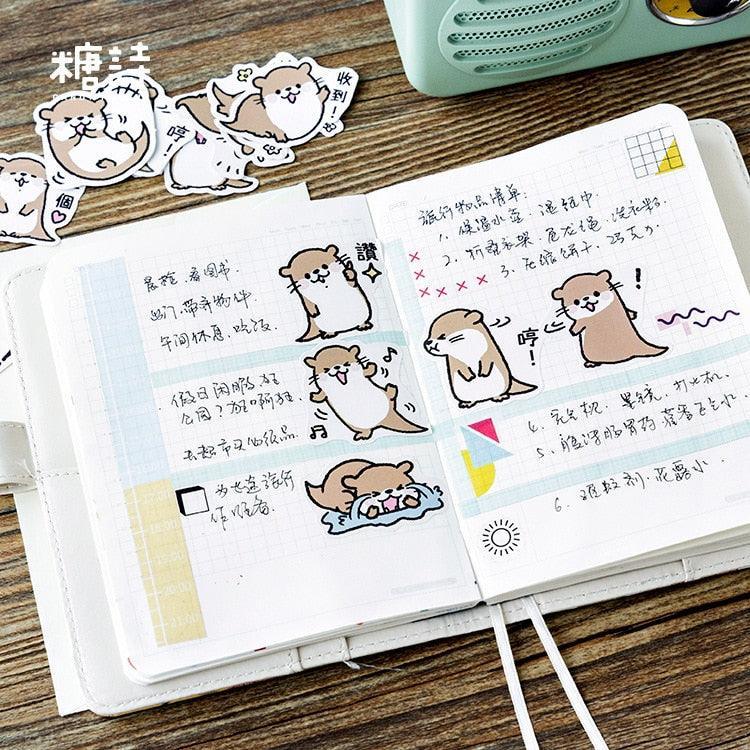 Kawaii Playful Otter Stickers - Stickers - Kawaii Bonjour