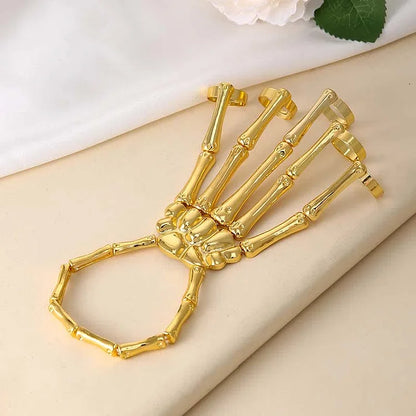 Gothic Skeleton Finger Ring Bracelet