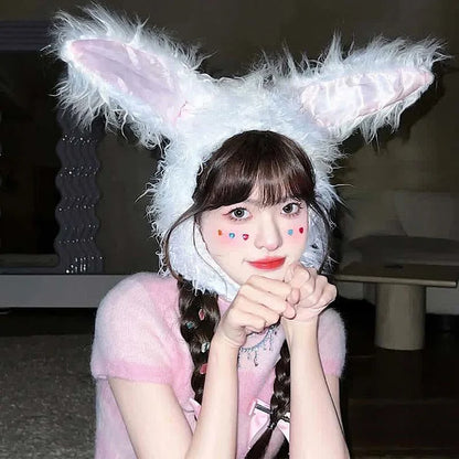 Kawaii Fluffy Long Bunny Ears Hat
