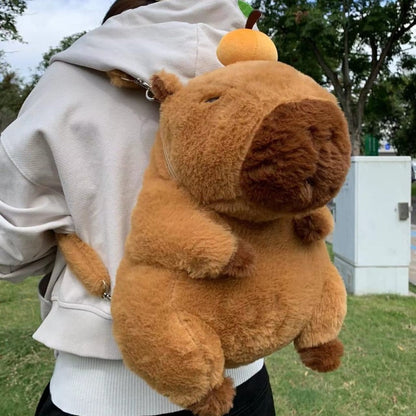 Kawaii Capybara Plush Backpack