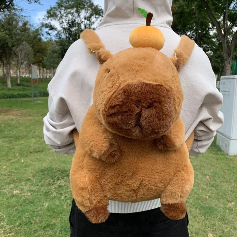 Kawaii Capybara Plush Backpack