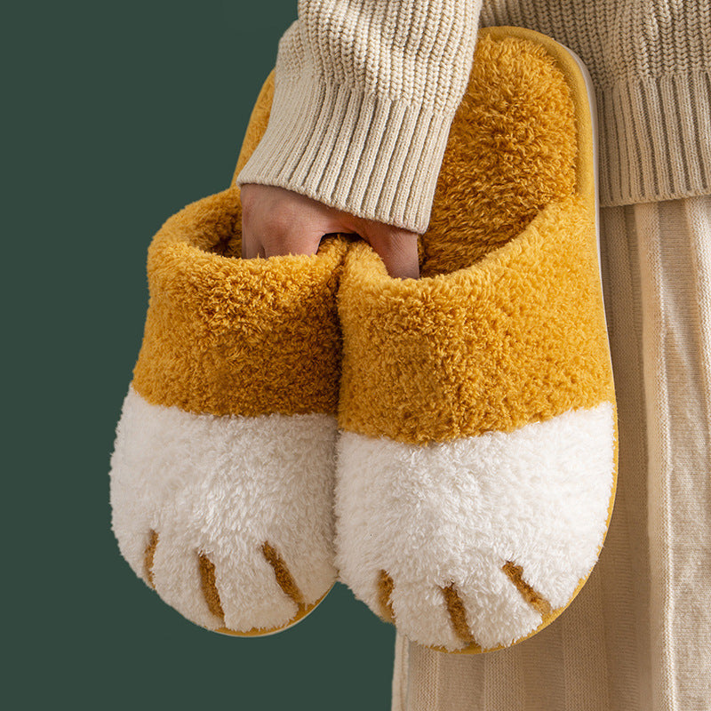 Fluffy Cat Paw Slippers