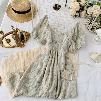French Vintage Floral Fairy Dress