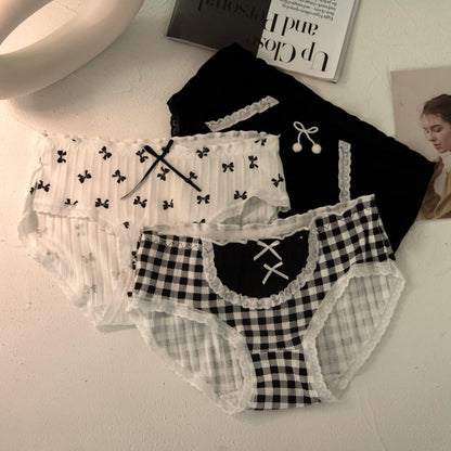 Kawaii Lolita Bow Lace Panty Set