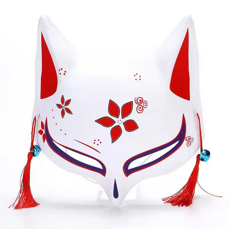 Vintage Cute Fox Face Tassels Cosplay Mask