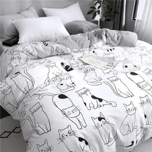 Cartoon Cute Cat Bedding Sets