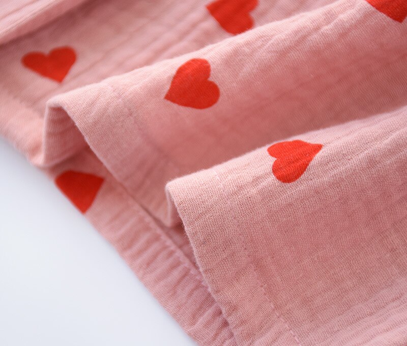 Kawaii Love Heart Printed Pajamas Set
