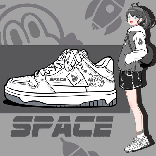 Kawaii Rocket Space Bunny Sneakers
