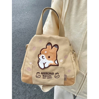 Kawaii Cartoon Bunny Espresso Crossbody Bag