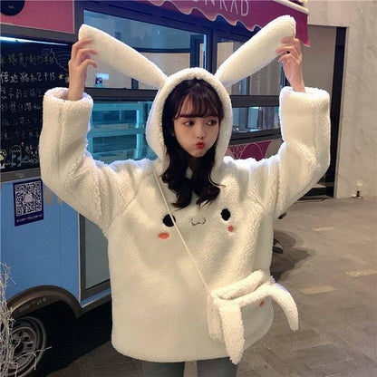 Kawaii Harajuku Shy Rabbit Hoodie