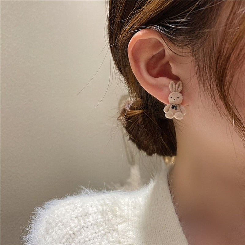 Harajuku Kawaii Bow Rabbit Earrings