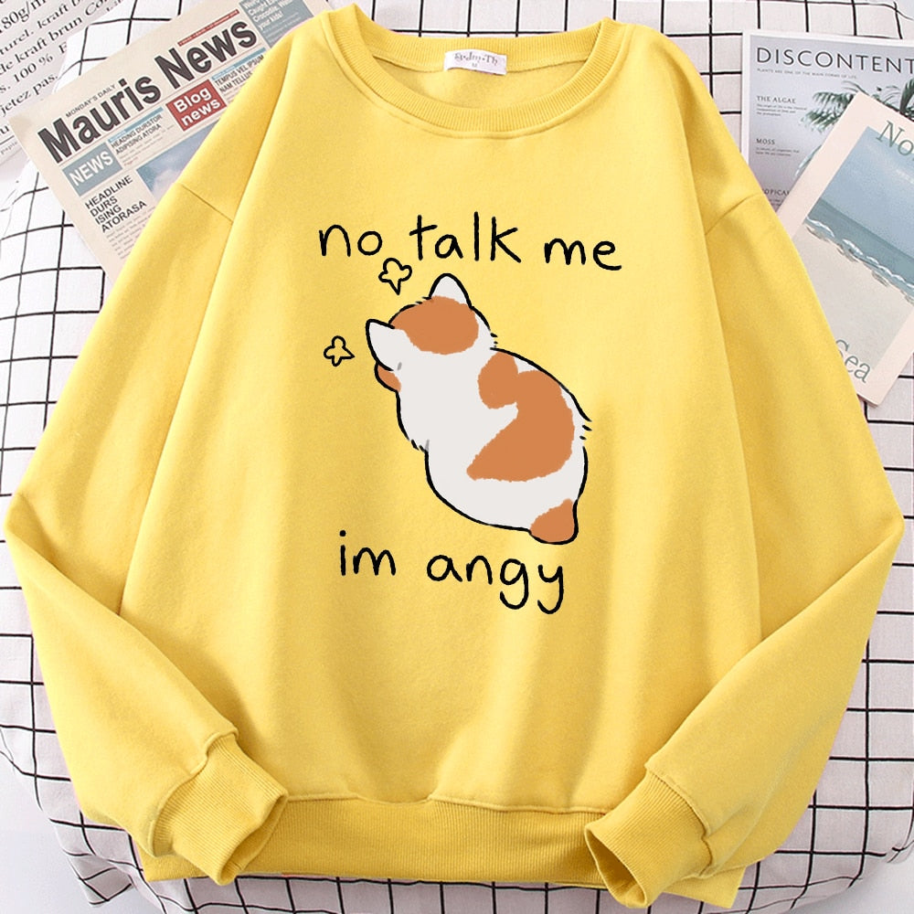 Angry Kitty Cat Sweatshirt