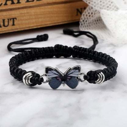 Goth Black Butterfly Bracelet