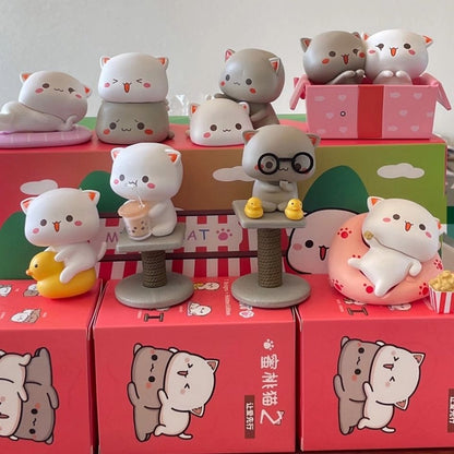 Kawaii Mitao Cat Toys Figure Set - Figurine Toys - Kawaii Bonjour