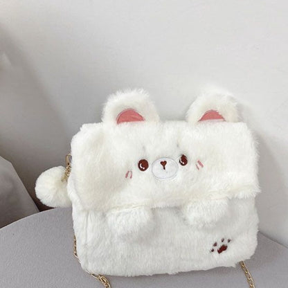 Kawaii Sweet Fluffy Bear Crossbody Bag