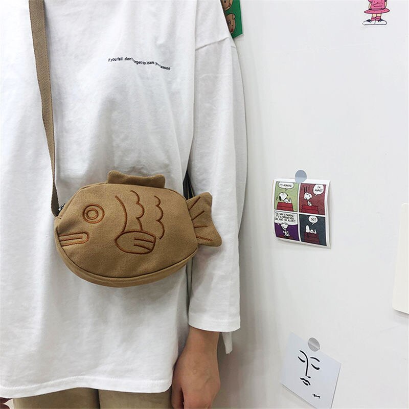 Kawaii Harajuku Cartoon Fish Crossbody Bag
