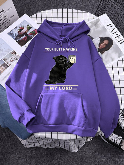 Your Butt Napkins My Lord Cat Hoodie