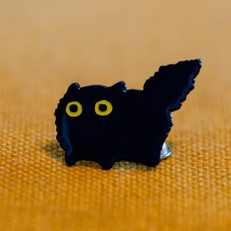 Cute Black Cat Brooch