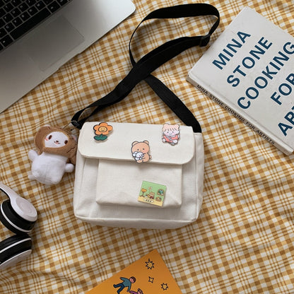 Kawaii Canvas Mini Crossbody Bag