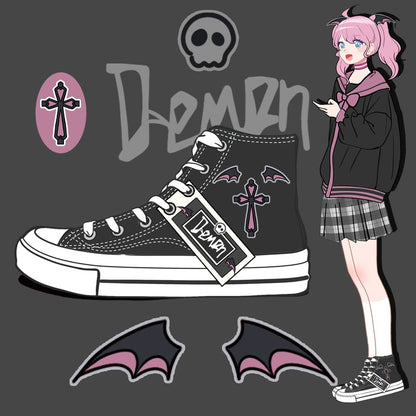 Night Demon Wings Sneakers - Sneakers - Kawaii Bonjour