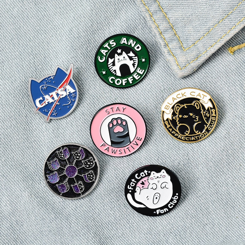 Famous Cats Club Enamel Pins