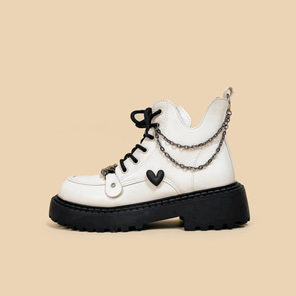 Gothic Chain & Heart Boots
