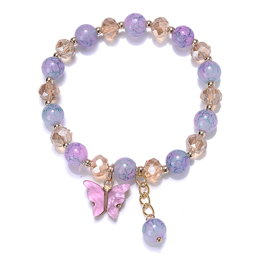 Kawaii Crystal Butterfly Bracelet