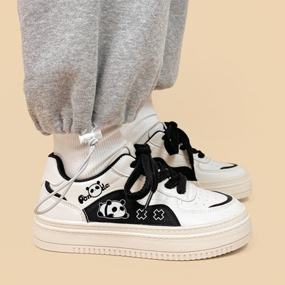 Kawaii Cartoon Panda Letter Sneakers