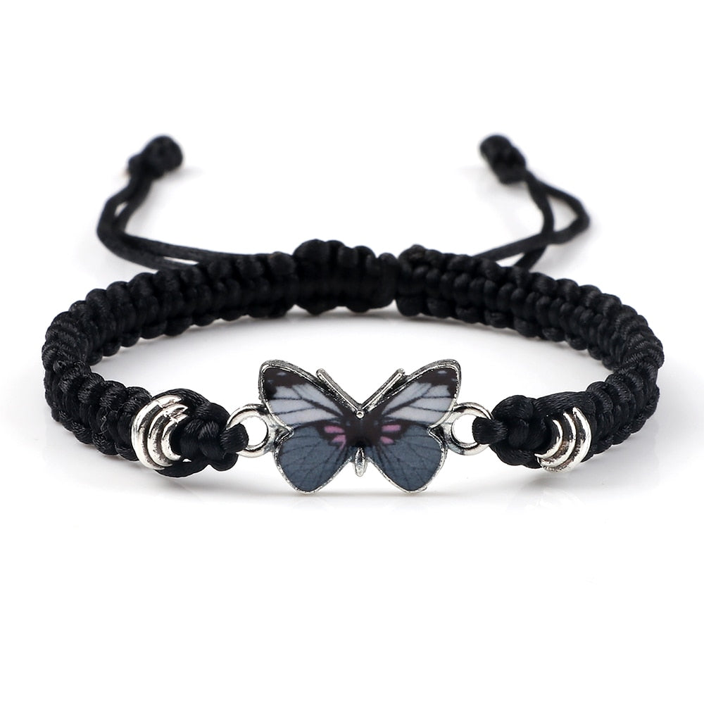 Goth Black Butterfly Bracelet