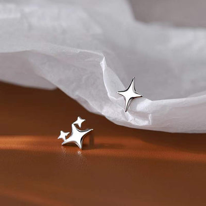 Shiny Little Star Stud Earrings