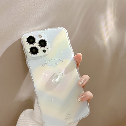 Kawaii Creamy White Heart iPhone Case
