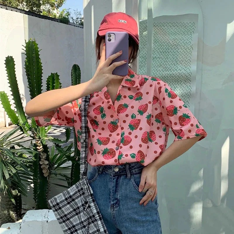 Kawaii Summer Strawberry Shirt