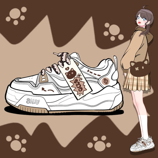 Kawaii Cartoon Kitty Cat Heart Letter Sneakers