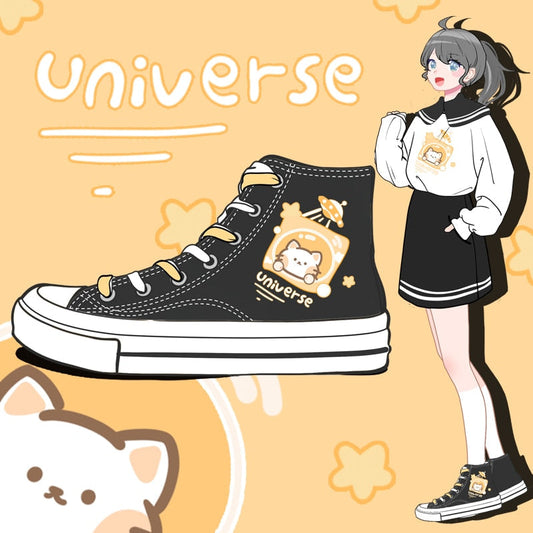 Kawaii UFO Cat Universe Sneakers