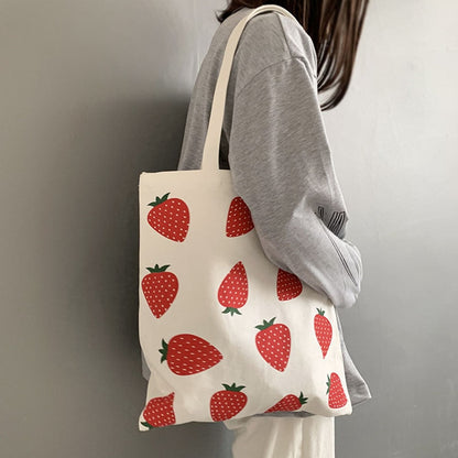 Kawaii Strawberry Tote Bag - Shoulder Bag, Tote Bag - Kawaii Bonjour