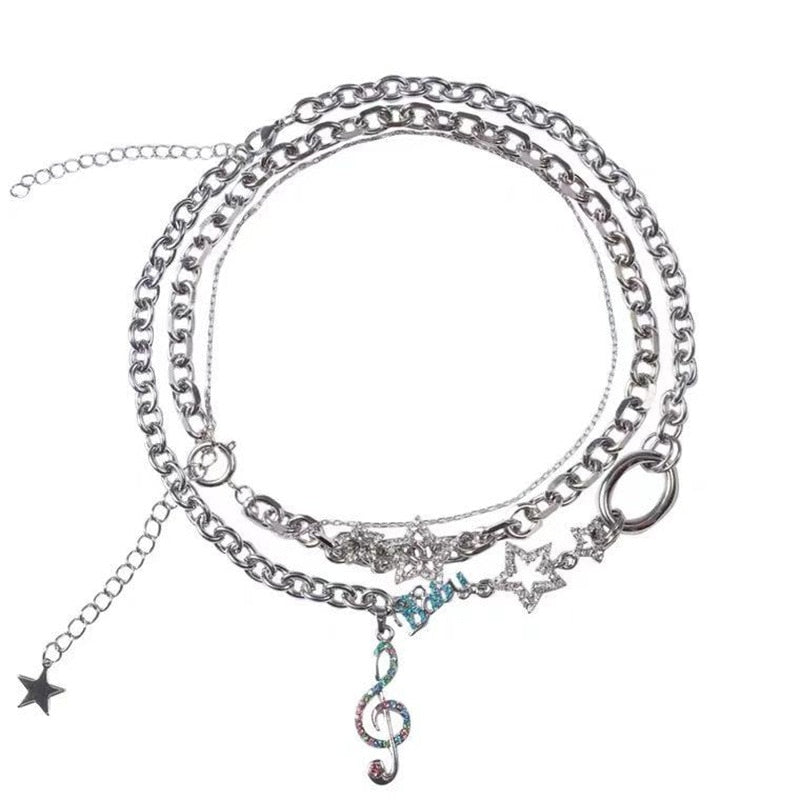Exquisite Y2k Music Star Necklaces