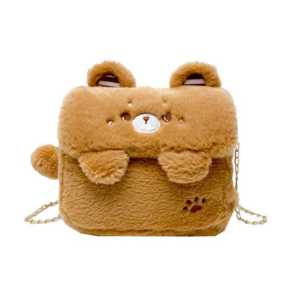 Kawaii Sweet Fluffy Bear Crossbody Bag