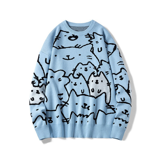 Retro Kitty Cat Sweater - Meowhiskers