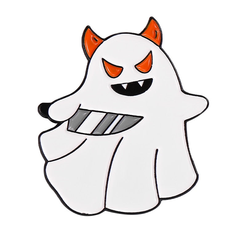 Kawaii Spooky Ghost Enamel Pins