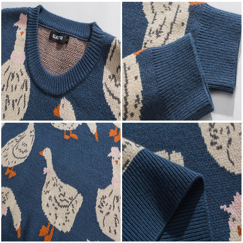 Kawaii Pullover Hawaii Duck Knit Sweater