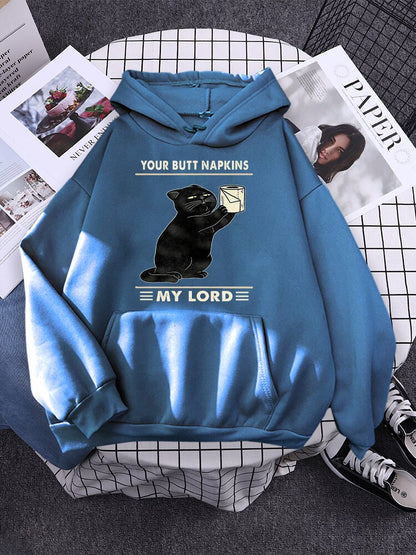 Your Butt Napkins My Lord Cat Hoodie