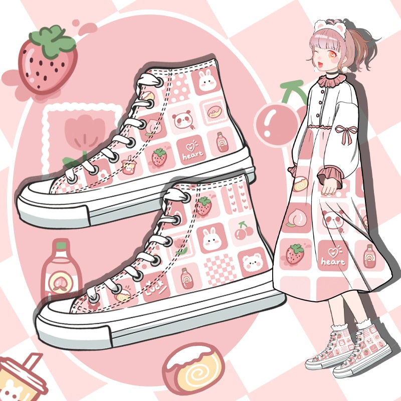 Kawaii Sweet Cartoon Lifestyle Sneakers - Sneakers - Kawaii Bonjour