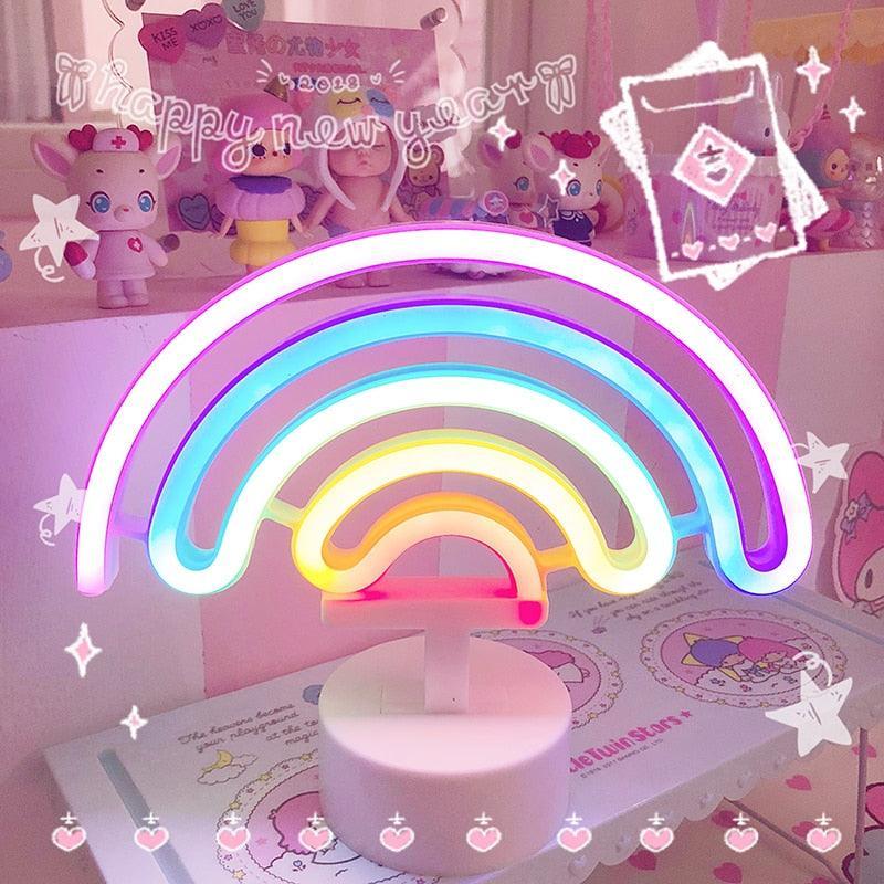 Kawaii Rainbow Neon Night Lights - Night Lights - Kawaii Bonjour