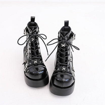 Punk Gothic Street Zipper Platform Boots