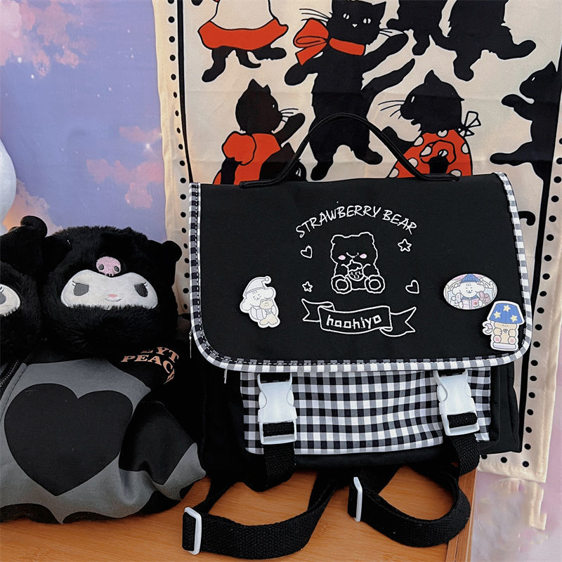 Kawaii Strawberry Bear Bag - Backpack, Crossbody Bag, Shoulder Bag - Kawaii Bonjour