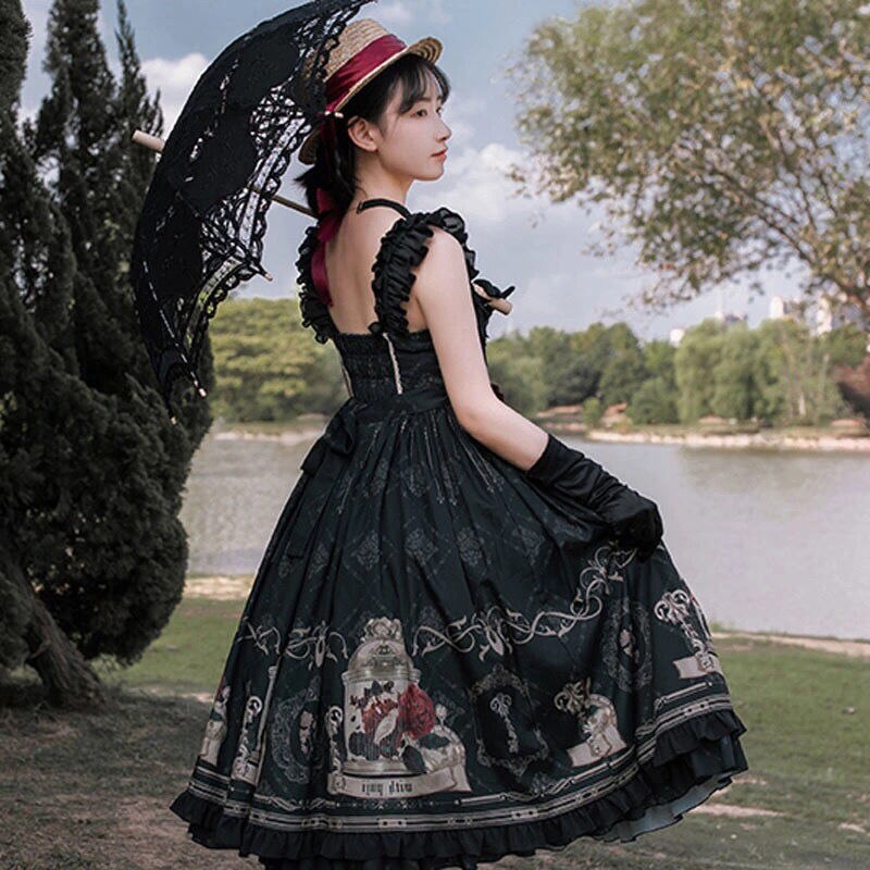 Rose Gothic Style Dark Lolita Dress - Dress, New - Kawaii Bonjour