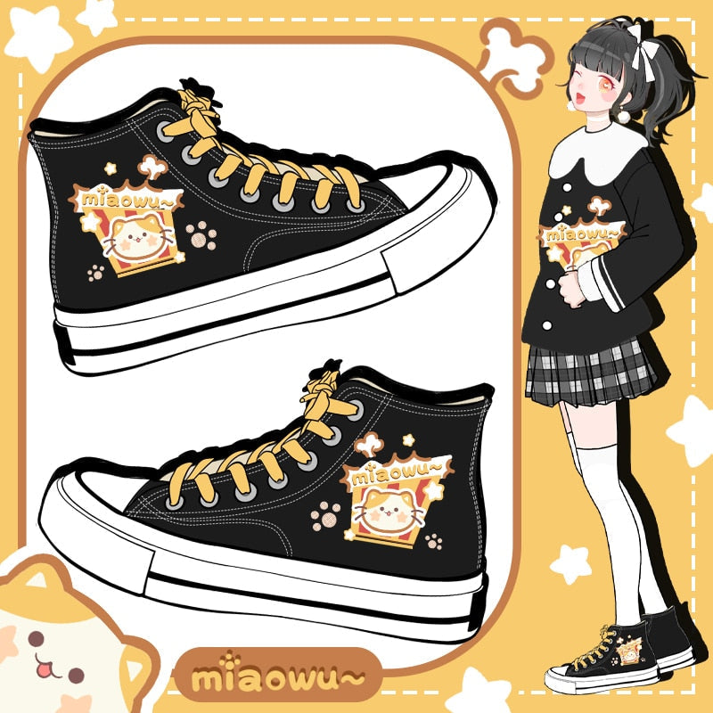 Kawaii Cartoon Miaowu Cat Sneakers